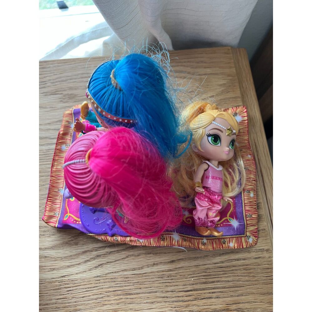 Shimmer & Shine Magic Flying Carpet + 3 Dolls Fisher Price Nickelodeon